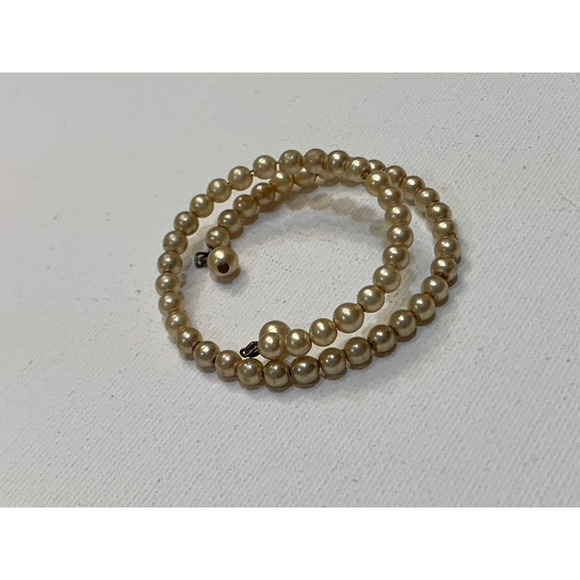 Cultured Pearls Bracelet Small Expandable Memory Wire Wrap Custom Fit - Picture 5 of 15